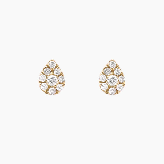 Djula Boucles d'oreilles Poire en or blanc 18 carats et diamants  référence : E64398-WG
